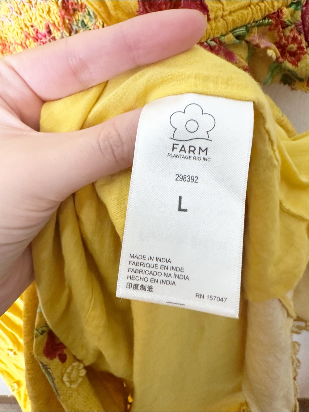 Farm Rio Flower Dream Maxi Dress Yellow Embroidered 3D Floral Small - Picture 10 of 13